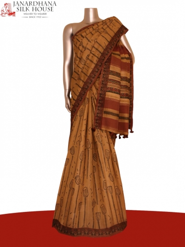 Pure Exclusive Pallu Tussar Silk Saree